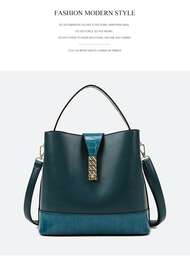 656g Weight Polyester Lining Material Lock clasp Closure Type Single Shoulder Strap Strap Type Crossbody Bag Bags Type Daily Occasion Pu Leather Material Solid Color Pattern All Seasons Season Women'S Gender Fashion Style Bucket Shape Medium Size Women's Medium Pu Leather Solid Color Fashion Bucket Lock Clasp Crossbody Bag 无