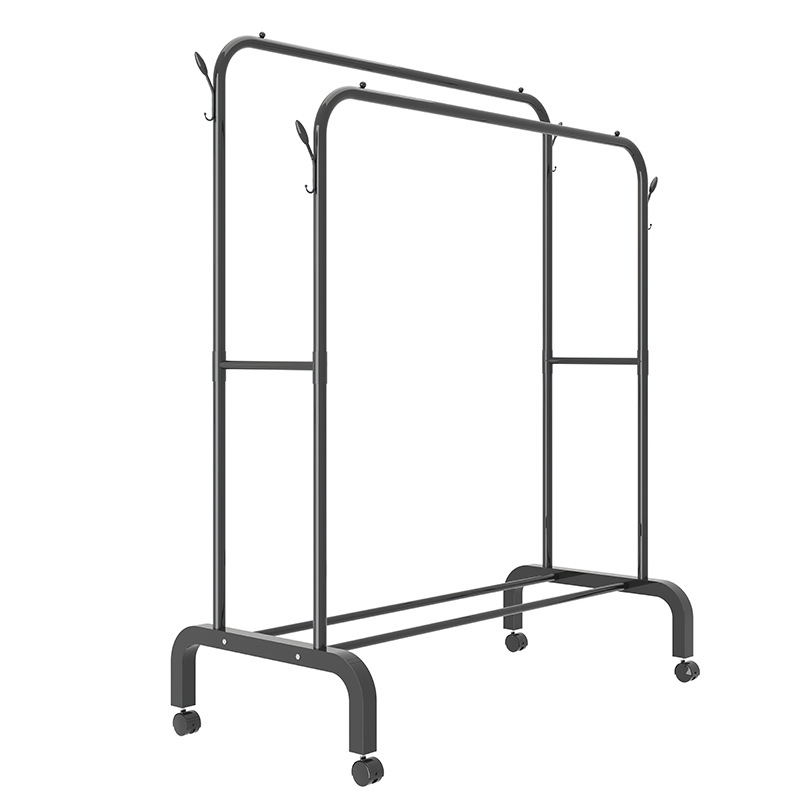 Perchero sencillo transfronterizo, perchero de pie para dormitorio o balcón, tendedero plegable móvil, tipo barra de pie, venta al por mayor