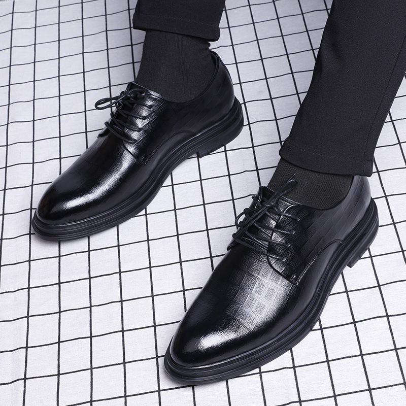 Summer Business Formal Leather Shoes for Men, Casual British Style Groom's Genuine Leather Soft-Soled Height-Increasing Suit Wedding Shoes, Foreign Trade Cross-Border Summer Business Formal Leather Shoes for Men, Casual British Style Groom's Genuine Leather Soft-Soled Height-Increasing Suit Wedding Shoes, Foreign Trade Cross-Border
