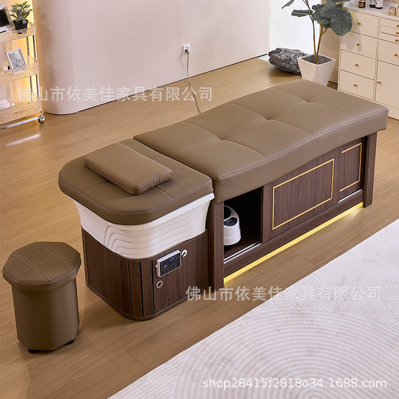 Cama de lavado de cabello de terapia de cabeza, calentador de agua de fumigación de circulación de agua a temperatura constante, sopa de cabeza, salón de peluquería y salón de belleza, cama de lavado de cabello tailandesa