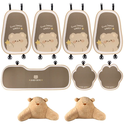 Multi-function pad – Summer Ice Silk High-Quality Cartoon - all-season-usebrown-bear-9-piece-set