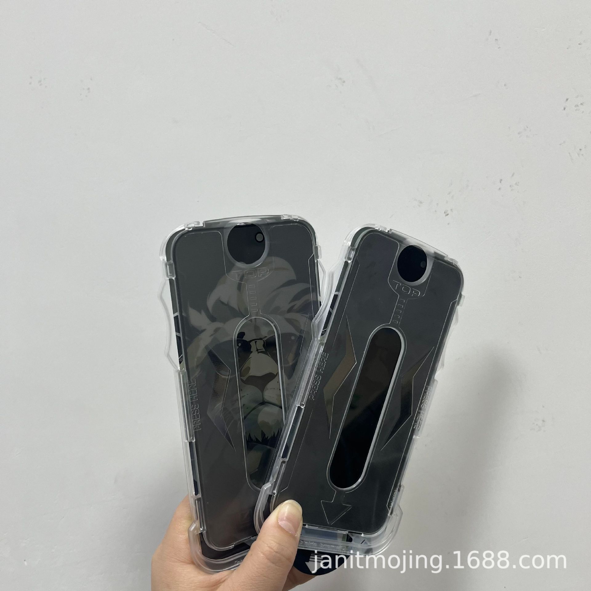 Instant Adhesive Box, One-Pull Instant Adhesive, Automatic Removal, 360 Anti-Peep Sunglasses, Lion Dust Removal Box, Suitable for Apple Models