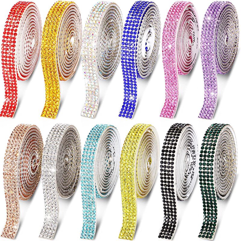 Crystal diamond adhesive code drill strip DIY self-adhesive drill belt decorative belt clothing accessories accessories hot melt adhesive drill belt