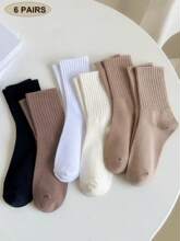 N 76871 Women's All-match Mid-calf Socks Ůʿ�ٴ���Ͳ����