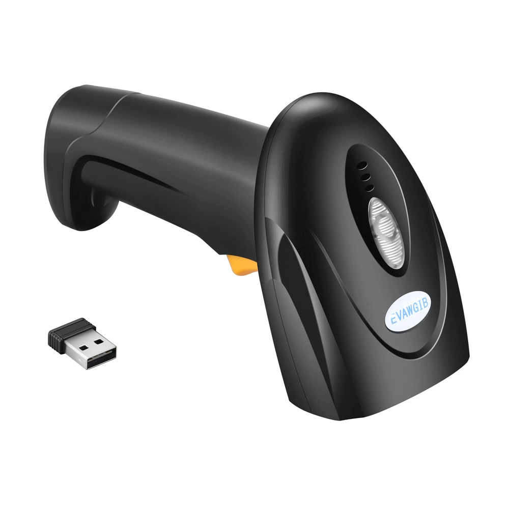 Barcode Scanner (Dalang DL series) — 1D/2D Wired, 2.4G & Bluetooth, USB Receiver, 17.3×10.9×7.3 cm