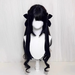かつらの女性のロングタイプの85cmの前髪の長い巻き髪jkのロリータと同じコスプレの全頭カバー