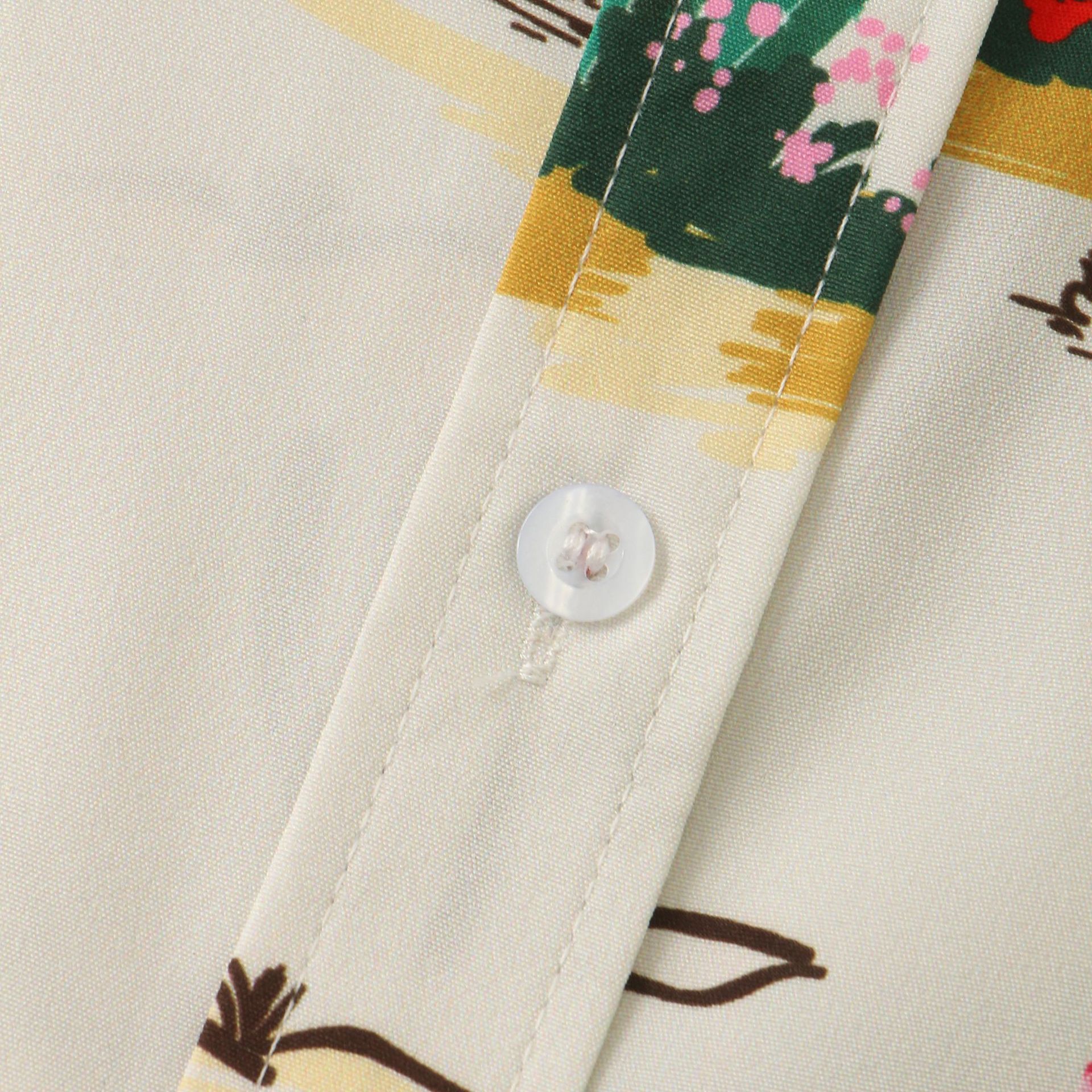 Shopify deseo transfronterizo ropa de hombre 2022 verano playa rayas camisa de los hombres casual Camisa de manga corta top