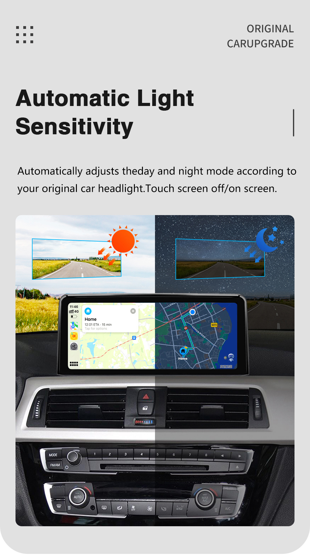 10.25 "Wireless CarPlay Display for 3 Series/4 Series NBT Radio Player Linux Touch Screen