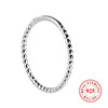 Retro fashionable ring, universal jewelry, European style, silver 925 sample, on index finger, simple and elegant design