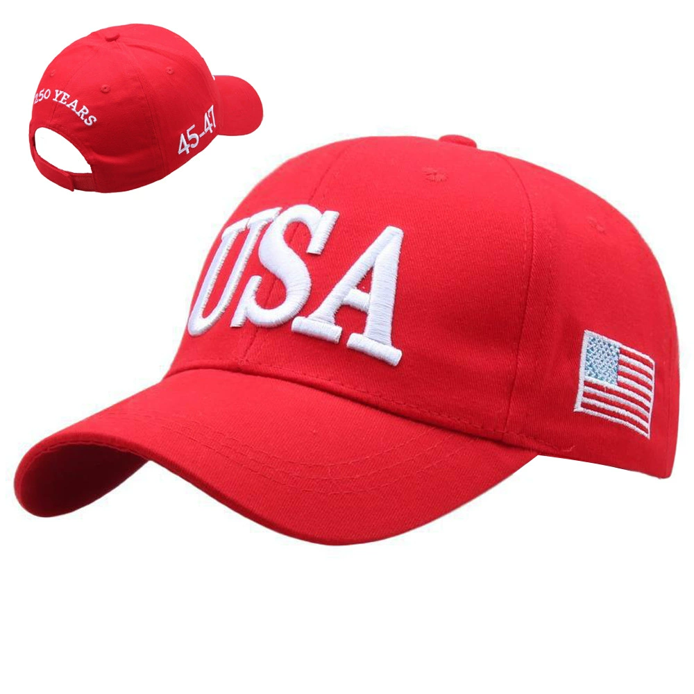 Бейсболка 250 years America, вышитый флаг США, регулируемая 55–60 см