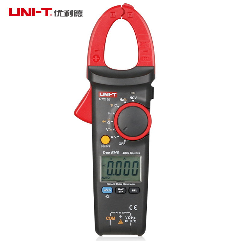 优利德UT213B钳形表真有效值数字钳形万用表交流电流表400A