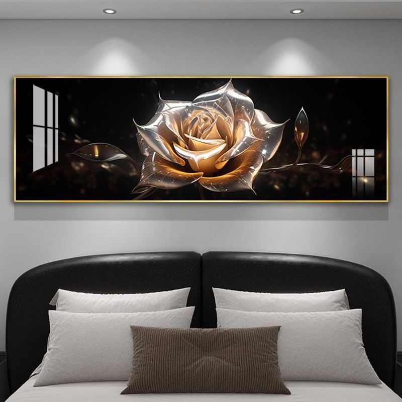 Decoración moderna de la cabecera del dormitorio minimalista rosa de alto nivel de la sala de estar sofá pintura de fondo de pared pintura horizontal abstracta image 4