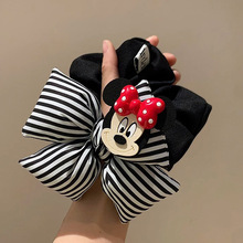 超可爱卡通蝴蝶结米奇大肠发圈高级感扎头发绳甜美条纹蝴蝶结发饰