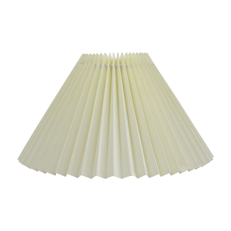 Transfronteriza en stock Corea Del Sur de la vendimia de tela plisada pantalla creativa KD lámpara de mesa accesorios DIY Shell 24CM