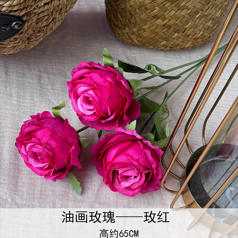 Artificial Rosa sola franela Rosa flor artificial boda decoración del hotel decoración del hogar arreglo de flores flor artificial Rose