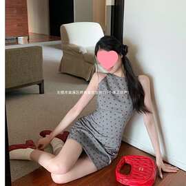 法式气质修身显瘦无袖波点背心连衣裙子女夏2026新款辣妹包臀短裙