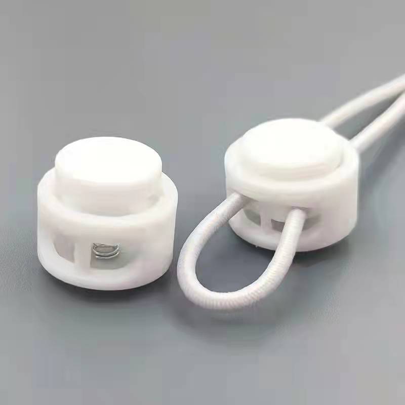 塑料尼龙圆柱扁形弹簧扣蘑菇型大小号绳扣服装辅料