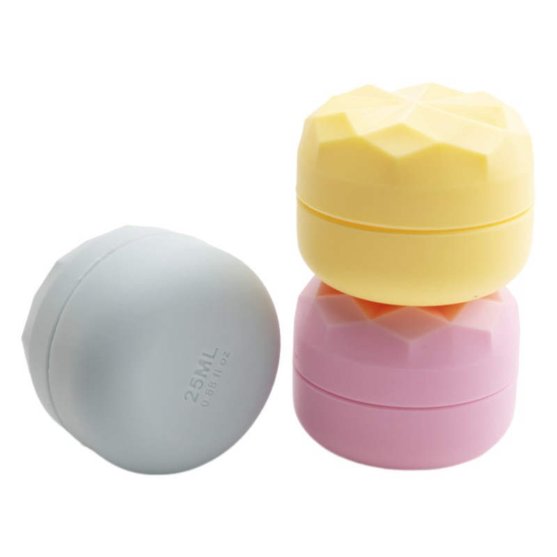 Caja de dispensación de crema de silicona de 25ml de estilo explosivo, crema de muestra pequeña, caja de almacenamiento a prueba de fugas, lata de crema de loción portátil de viaje