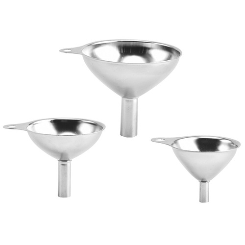 Direct selling stainless steel funnel set of three mini funnels oil funnel wine funnel integrated liquid dispenser
