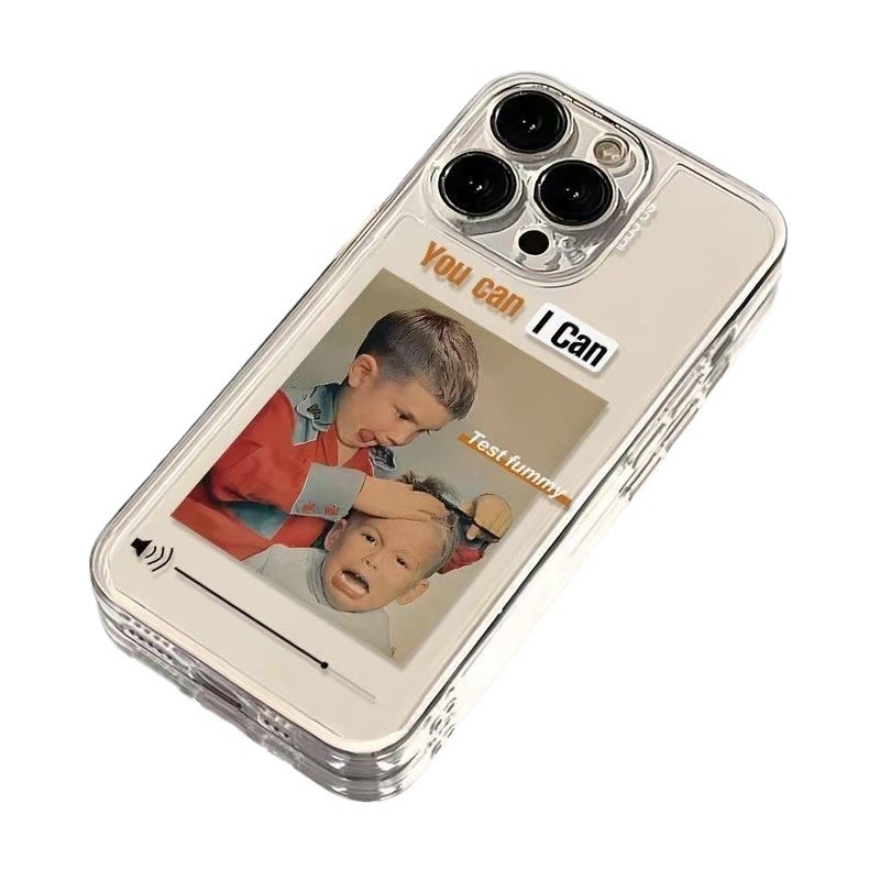 Marca de moda europea y americana para iphone15promax funda para teléfono móvil transparente Apple 16 anti-caída 14pro personalidad 13/12