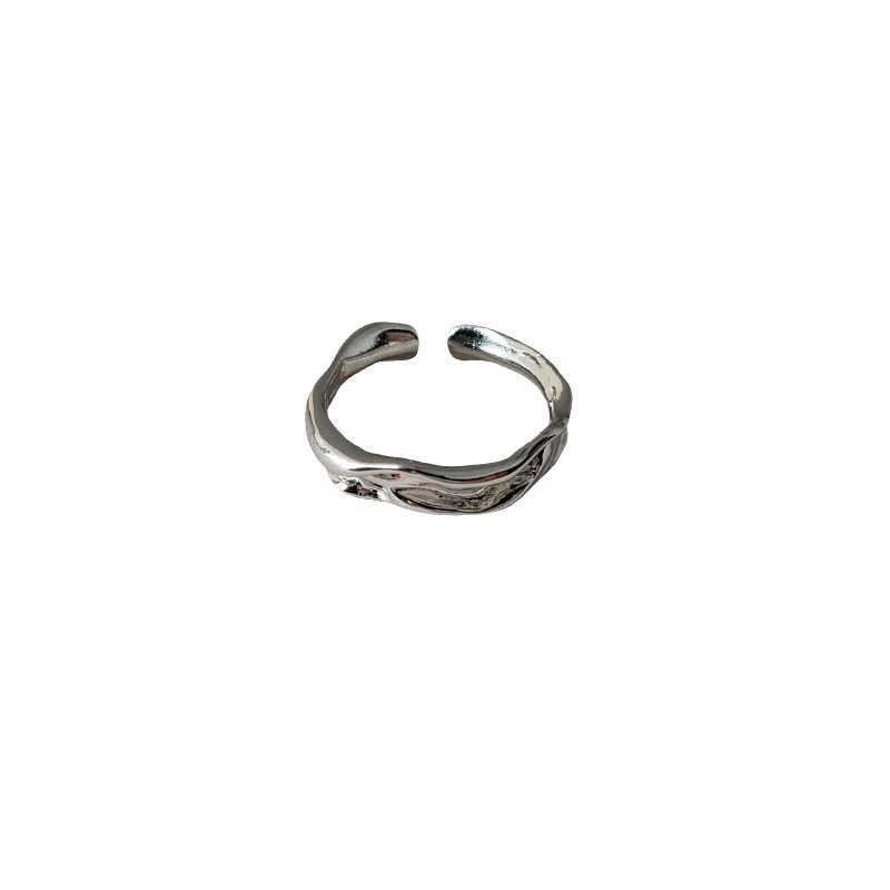Vintage Silver Zircon Ring Artistic Retro Open Fine Ring Jewelry_voghion.com
