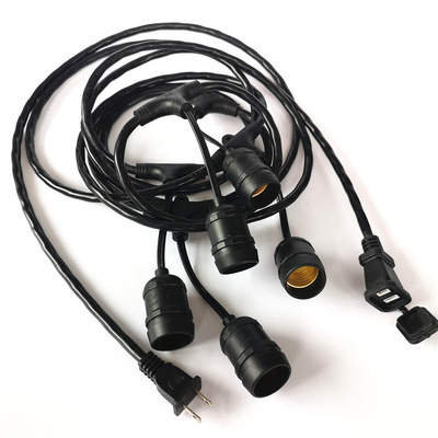 厂家热销  S14灯串线室外节日防水E26灯头线ETL防水户外延长线|ms