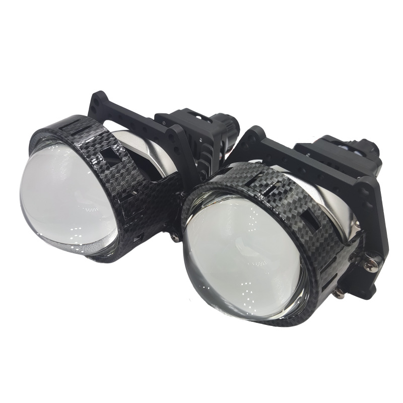 A6L coche LED de doble luz lente faro 55W foco brillante 3 pulgadas instalación sin pérdidas H4 modificado faro