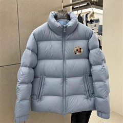 M+蓝色面包服外套设计感短款小个子新款90白鸭羽绒服大标