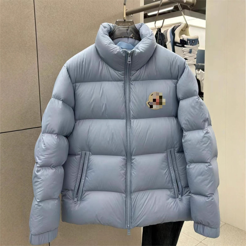 M+蓝色面包服外套设计感短款小个子新款90白鸭羽绒服大标|undefined
