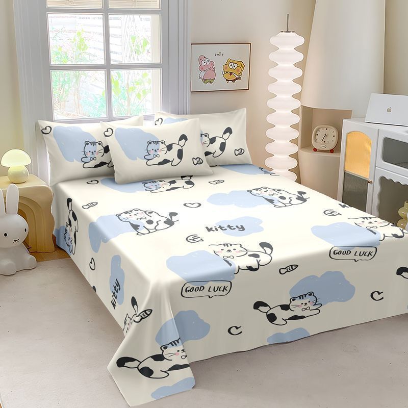 1.5m2.0 sábanas individuales 100 algodón lavable dormitorio de estudiantes individuales dobles individuales 1m 5 edredón única cuatro estaciones universal