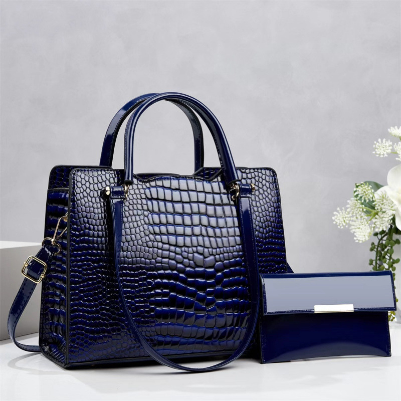 Bolso de dos piezas, cocodrilo, bolso de mano, bolso de hombro de moda, bolso de mochila diario, bolsas transfronterizas