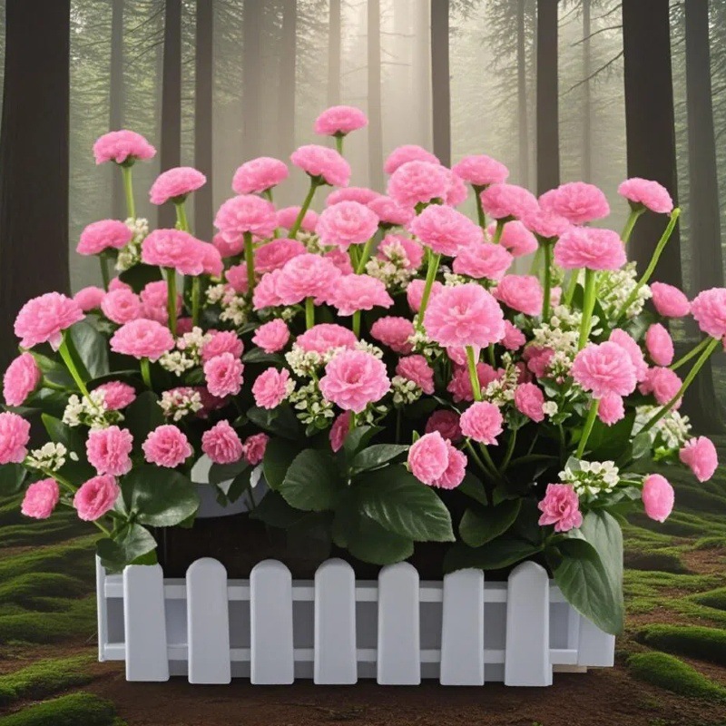 Pantalla de simulación de clavel bonsai flor de seda conjunto de flores falsas sala de estar decoración del hogar flores falsas