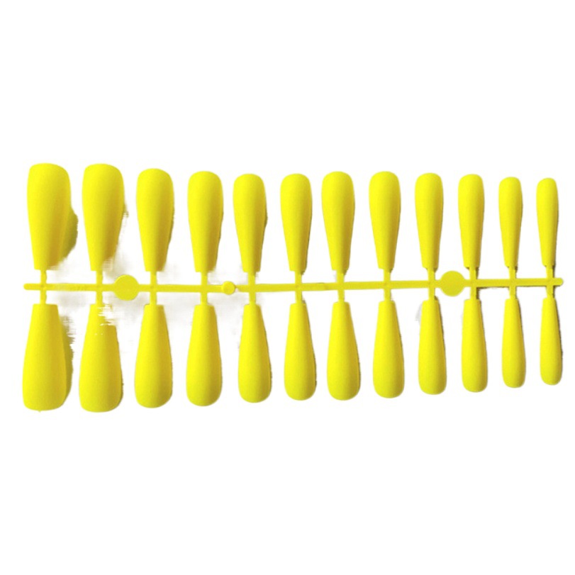 Estilo europeo y americano color sólido mate ultra-Largo ataúd de uñas de ballet falso parche de uñas tira de uñas pieza de uñas