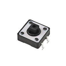 厂家供应12x12直插轻触开关 方头按键 高度可选 可加配按钮帽