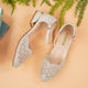 2024 Summer New Mother Sandals Thick Heeled Mesh Hollow Rhinestone Anti-slip Women's Shoes for Middle-aged and Elderly