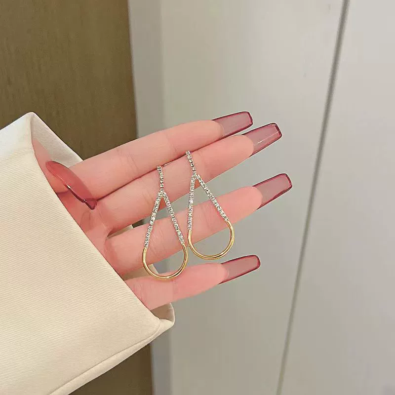 Серебряная игла, универсальные модные длинные серьги из жемчуга, серебро 925 пробы, интернет-знаменитость