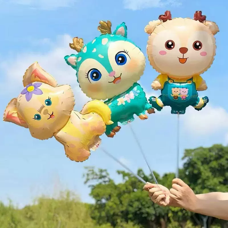 厂家批发铝膜铝箔气球卡通动物气球节日派对装扮儿童玩具玩耍气球