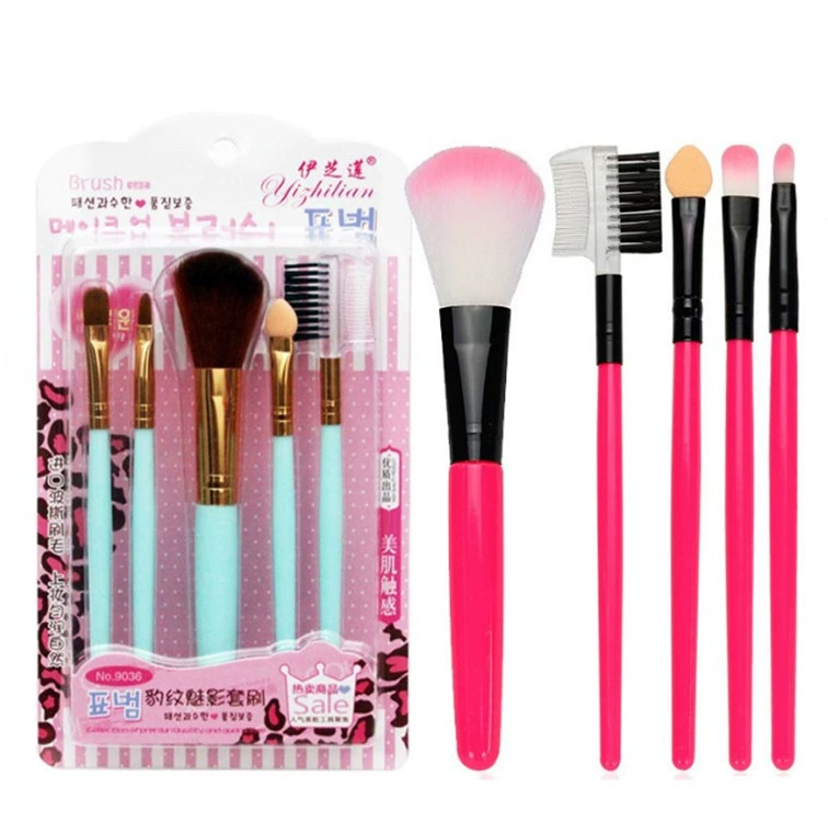 Brush, handheld soft set for contouring, 5 pieces