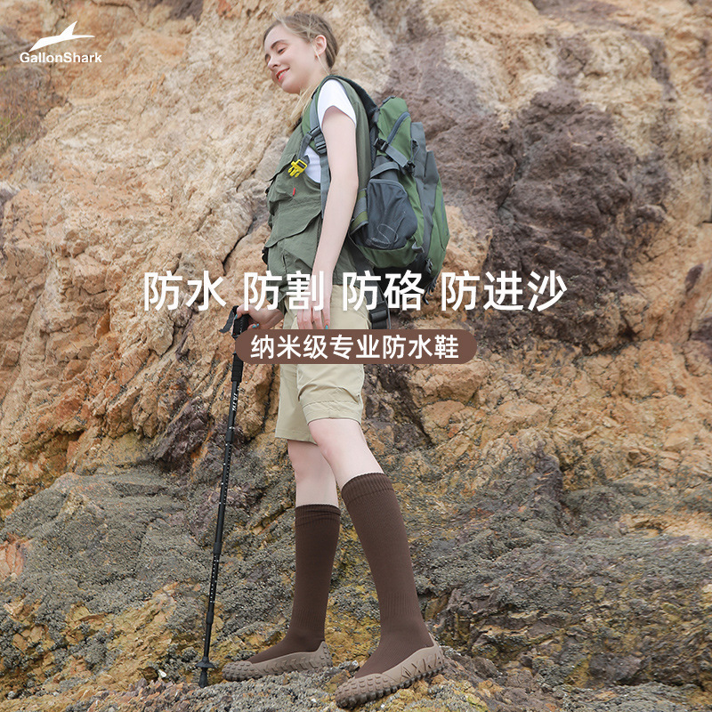 Goron shark Non-Water nano waterproof shoes outdoor hiking shoes non-slip thick bottom windproof field dew Goron shark Non-Water nano waterproof shoes outdoor hiking shoes non-slip thick bottom windproof field dew