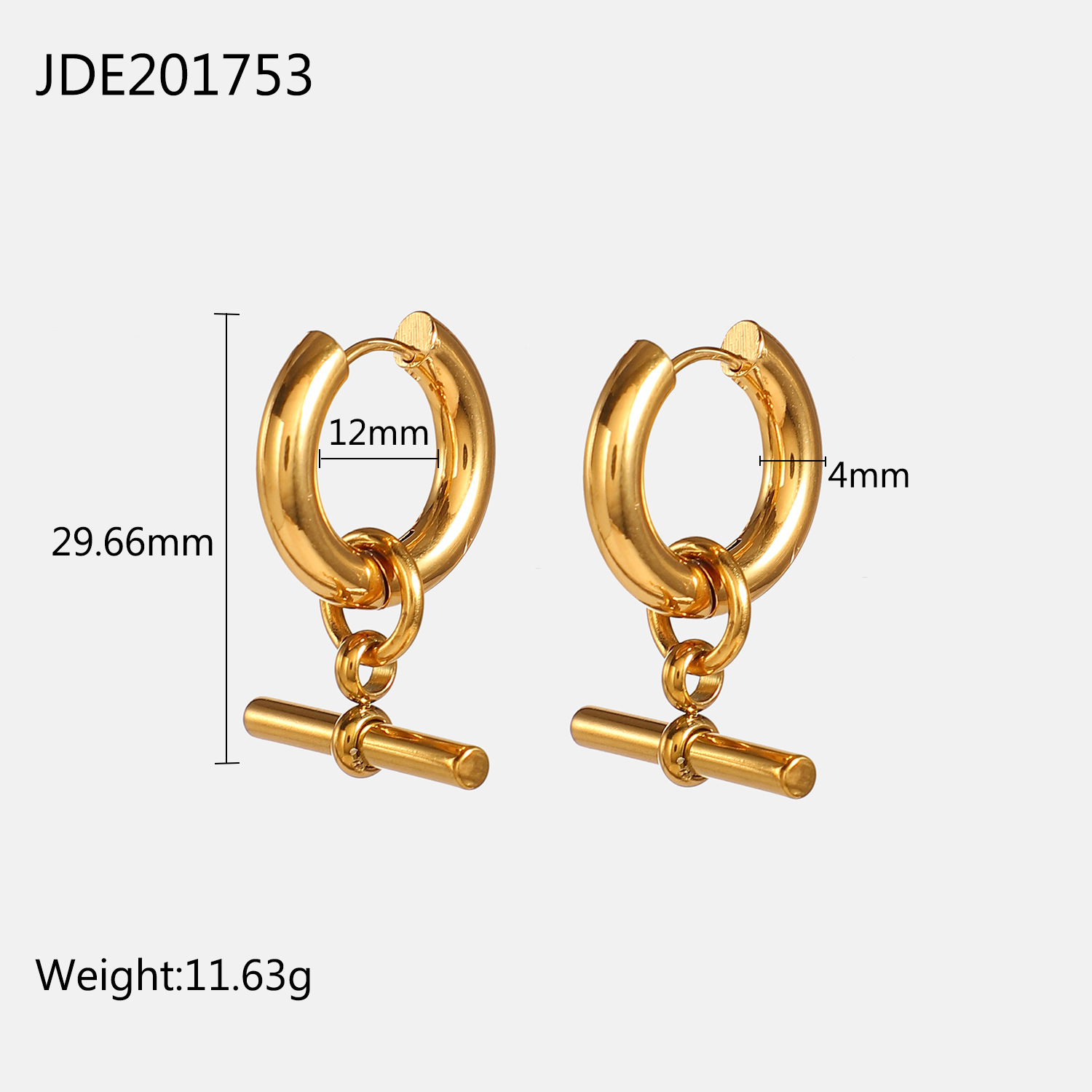 Circle Plating Stainless Steel No Inlaid Gold Plated Earrings display picture 8