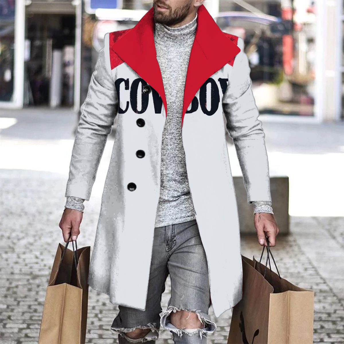 Abrigo a cuadros para hombre 2024 nuevo producto comercio exterior chaqueta wish estación europea Amazon rompevientos AliExpress lana al por mayor