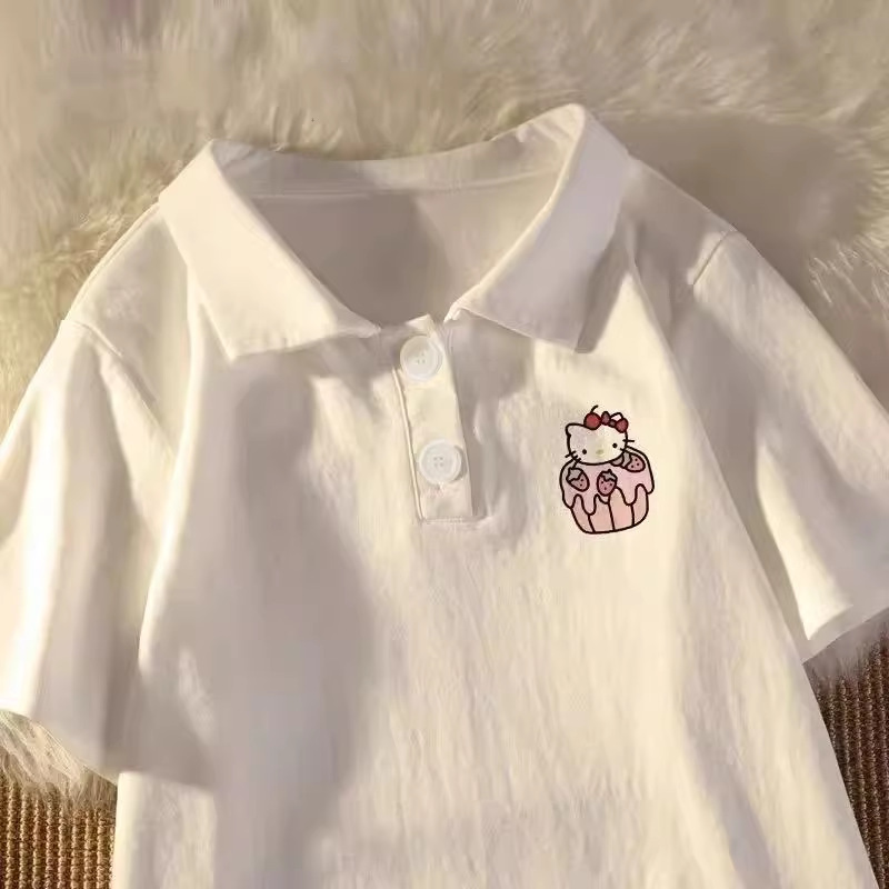 Children's collared polo shirt, new summer style, short-sleeved top for medium and large children, pure cotton, casual and versatile base layer.
