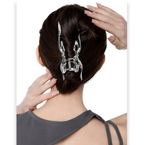 Original design bow hair clip wholesale new European and American cross-border high-end shark clip niche cool hair accessory