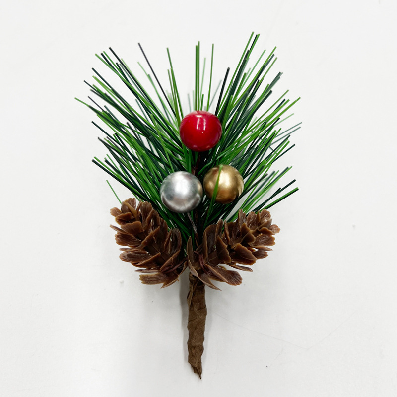 クロスボーダークリスマス装飾松葉挿しクリスマス装飾模擬松ぼっくり松葉クリエイティブギフトボックス DIY アクセサリー|undefined