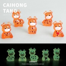 树脂仿真夜光动物小鹿 创意DIY配件立体自制手工挂件桌面小摆件