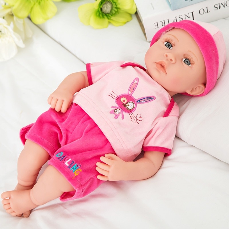 Realistic smart plush rag doll from soft rubber