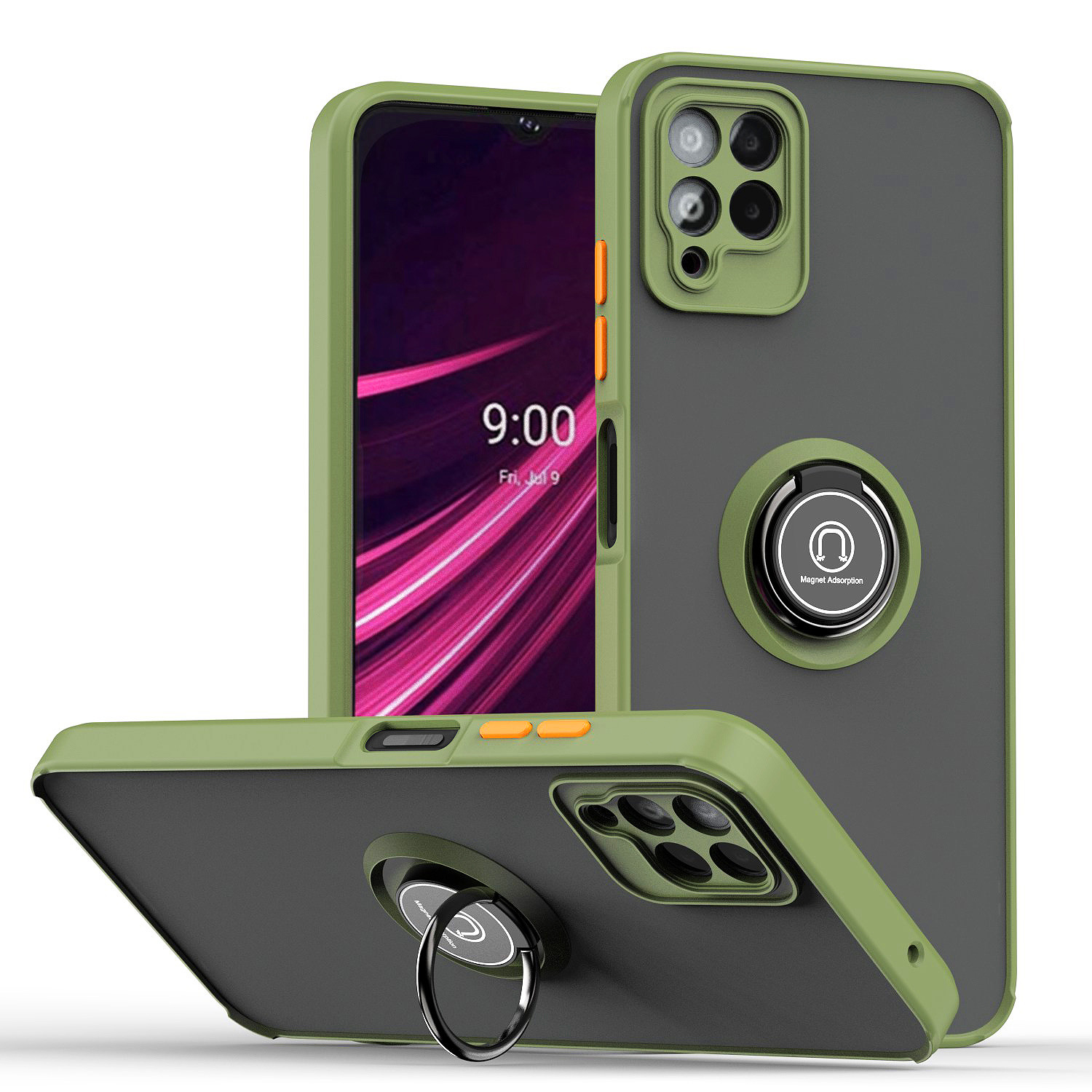 Sınır ötesi uygulanabilir T-Mobile Revvl7Pro cep telefonu kılıfı Qiying Revvl6 halka düşmeyi önleyici kapak Revvl V+
