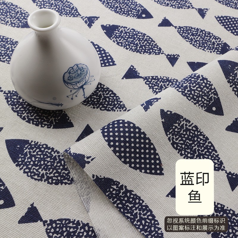 tela de lino de algodón tela de mesa cortina tela de tela de tela sofá tela hecha a mano procesamiento de tela