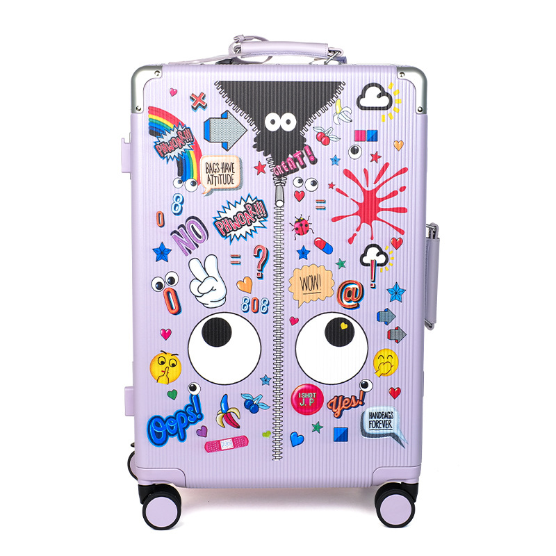Maleta de ojos grandes bloqueo de cifrado bloqueo de aduanas maleta de embarque maleta de viaje maleta de tracción