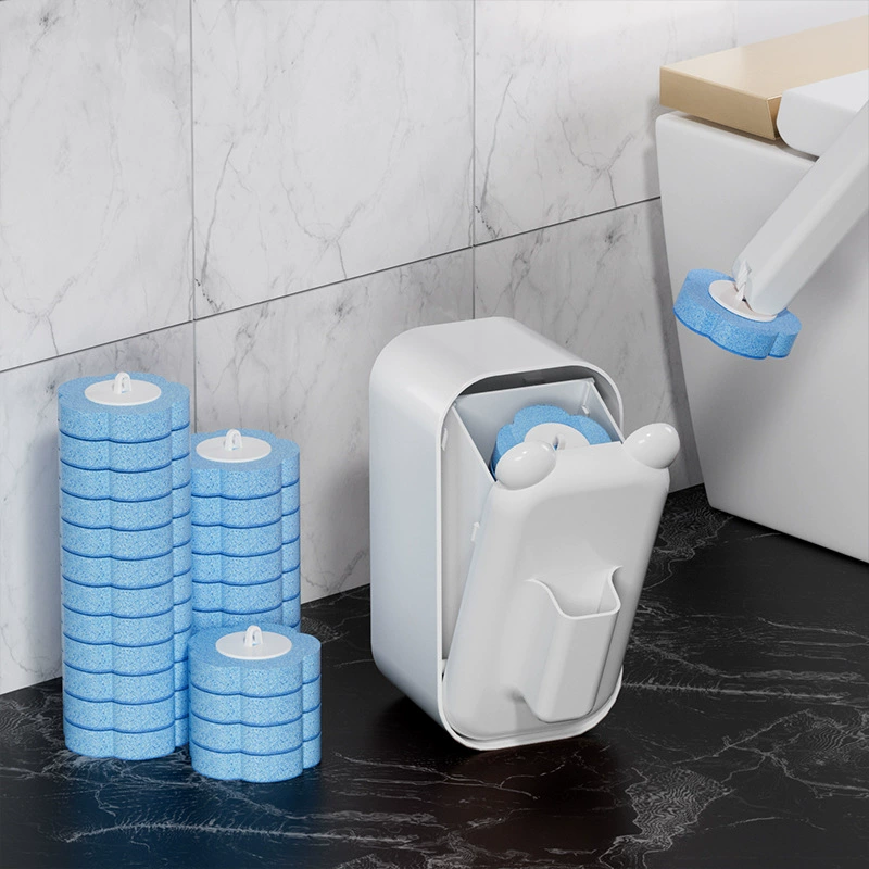 Disposable toilet, brush